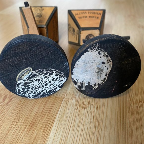 Vintage Wood Salt & Pepper Shakers - Light Posts, Maracas, & Barrels - Picture 6 of 16